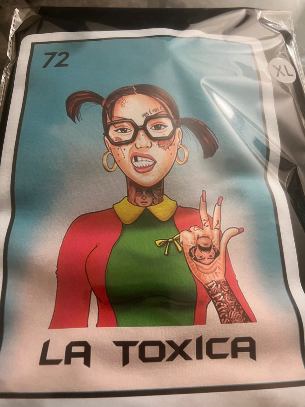 Urban Outfitters Black Graphic Tee with Multicolor 'La Toxica' Print - Picture 3 of 3